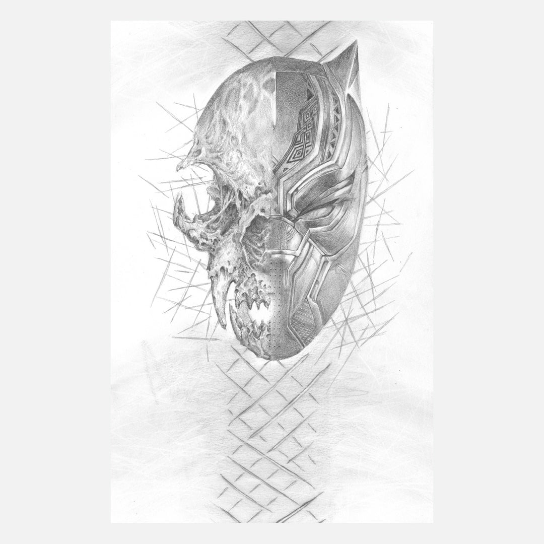 Paul Limgenco Black Panther Skull